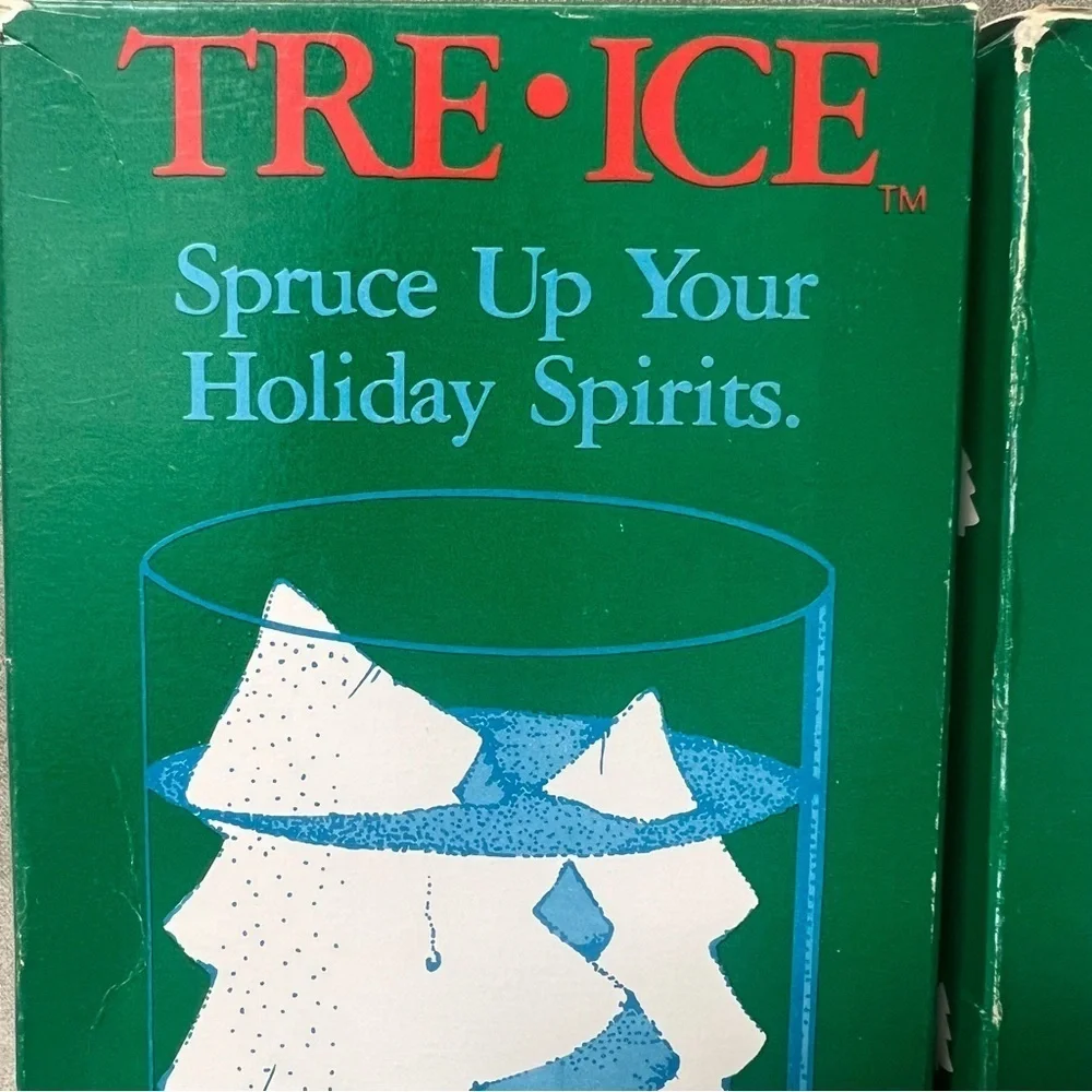 Vintage Tre Ice Christmas Tree Ice Cube Trays -Set of 2 Boxes